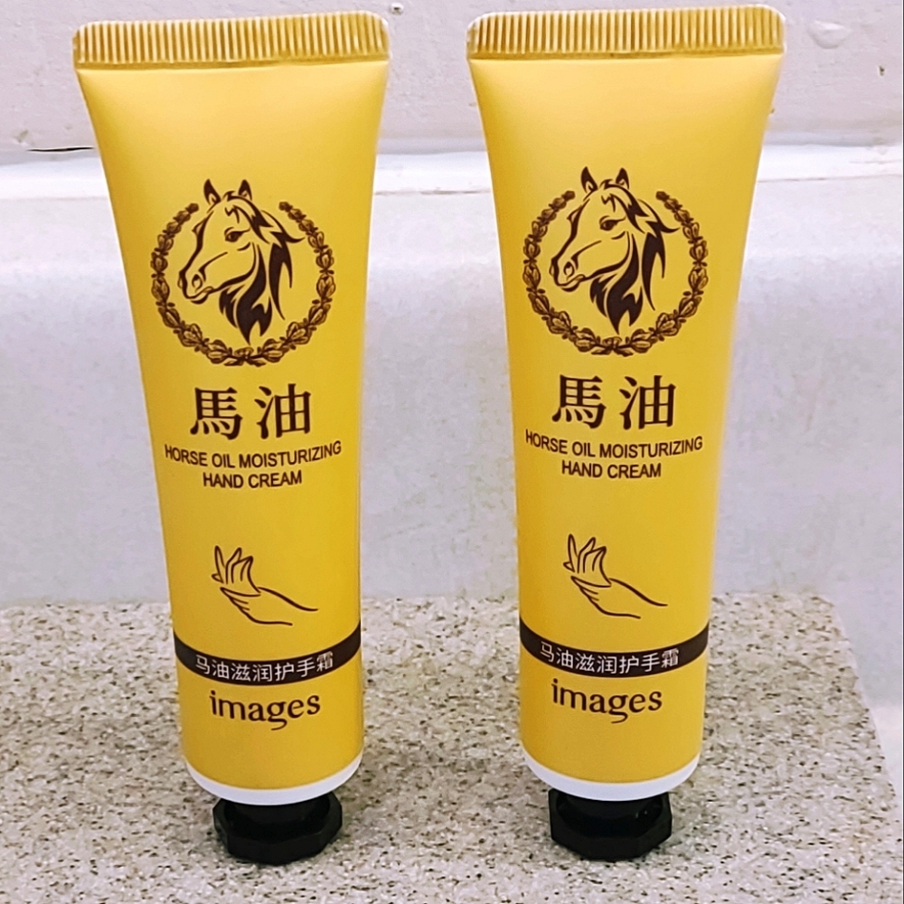 NEW 2 TUBES IMAGES HORSE OIL HAND CREAM MOISTURIZING LOTION TRAVEL SIZE
